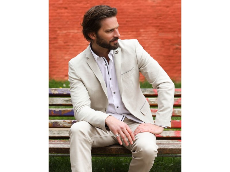 Veste blazer stretch beige