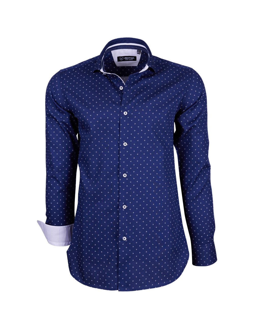 Chemise marine imprimée