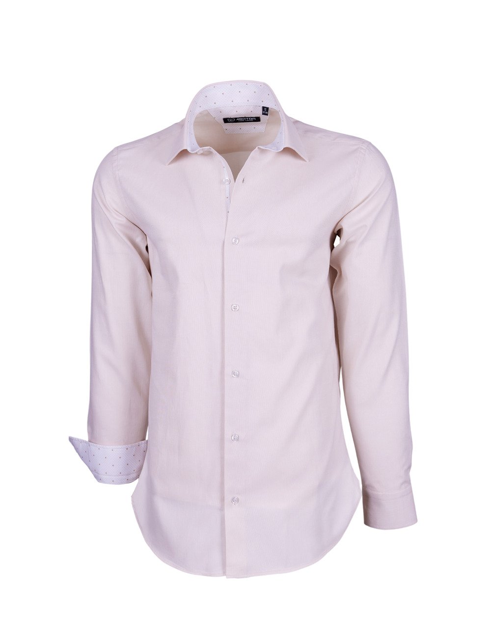 Chemise beige intérieur à pois