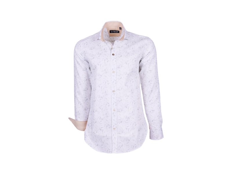 Chemise fleuri intérieur beige