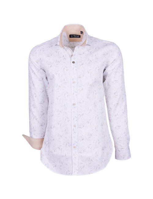 Chemise fleuri intérieur beige