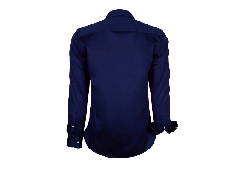 Chemise bleu mariné intérieur imprimé