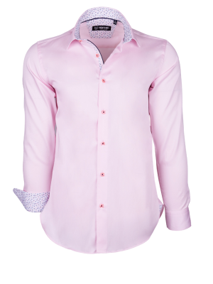 Chemise rose intérieur fleuri