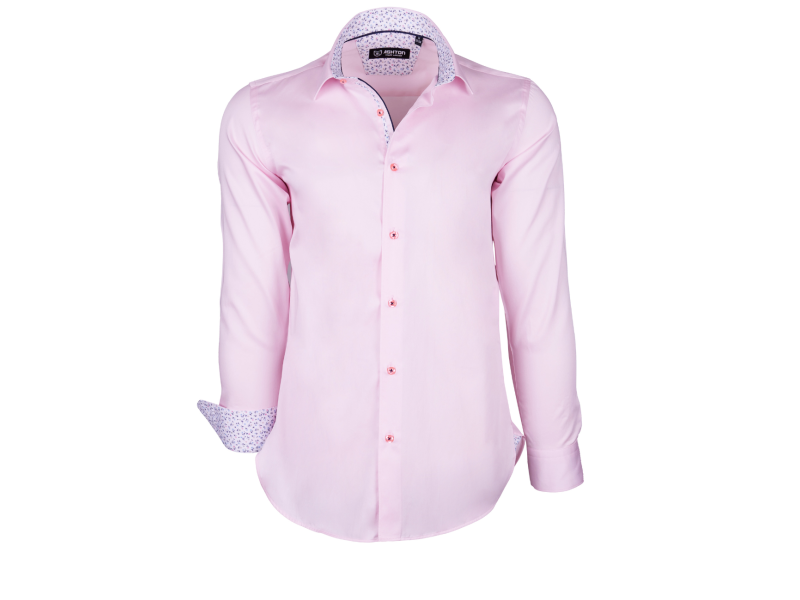 Chemise rose intérieur fleuri