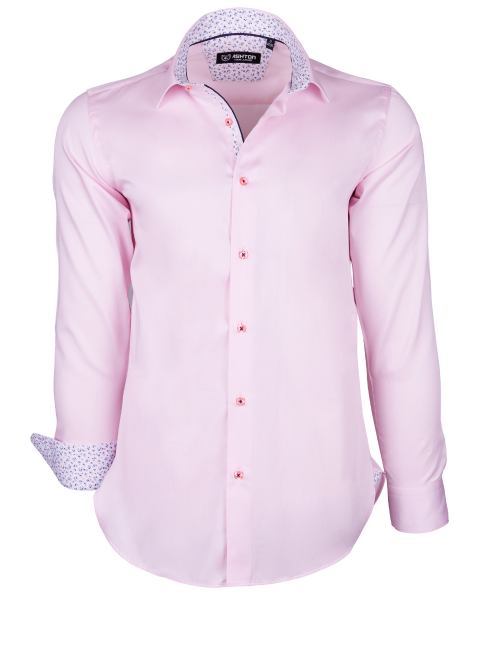 Chemise rose intérieur fleuri