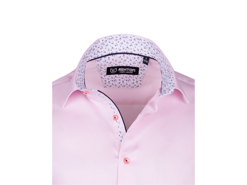 Chemise rose intérieur fleuri