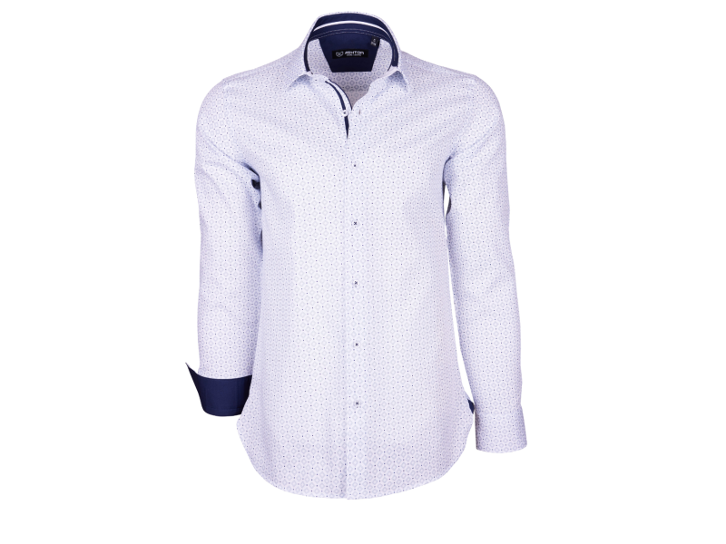 Chemise imprimée intérieur bleu